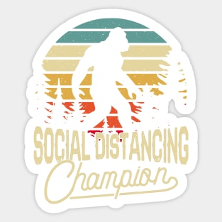 Social Distancing World Champions Funny Antisocial Introvert Sticker